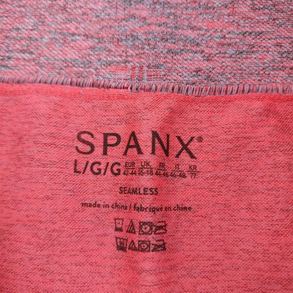 Spanx Seamless Sculpt Legging Womens Large Spacedye Coral Punch Activewear Gym - Picture 10 of 12